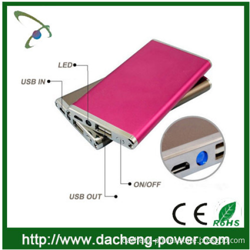 High quality aluminium alloy design power bank 10000mah power bank for phone